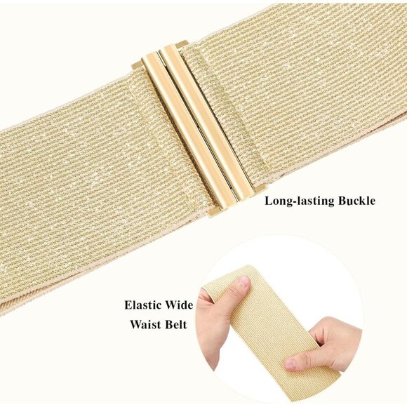 Women Elastic Wide Waist Belt for Dresses Formal Casual Trousers main image 6